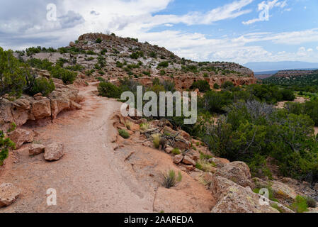 The Tsankawi Trail in Bandelier National Monument, New Mexico Stock Photo