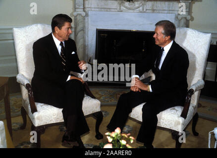 Oct. 10, 1981 - Reagan Meets With Jimmy Carter: Washington, D.C ...