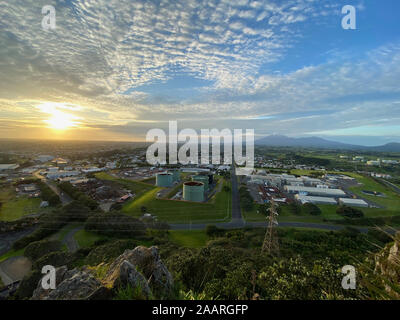 Vista of New Plymouth from Paritutu Rock Stock Photo