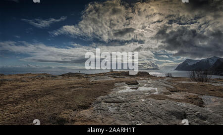 Photos are taken in Flakstad municipality inthe  Western Lofofoten islands Stock Photo