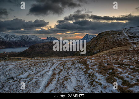 Photos are taken in Flakstad municipality inthe  Western Lofofoten islands Stock Photo