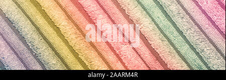 Vector seamless pattern with colorful rainbow hand drawn knitted stripes Stock Photo