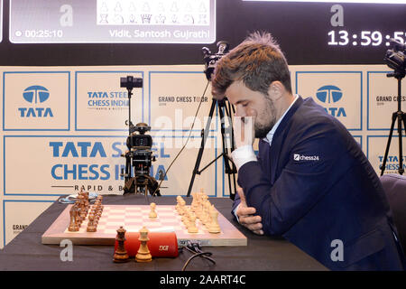 World Chess Champion Magnus Carlsen plays against GM Anish Giri on the last  day of Tata Steel Chess India 2019. (Photo by Saikat Paul/Pacific  Press/Sipa USA Stock Photo - Alamy