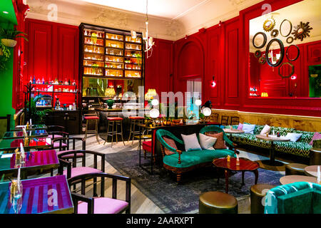 Interior of Rake's Cafe Bar at the Andaz Hotel, London, UK Stock Photo