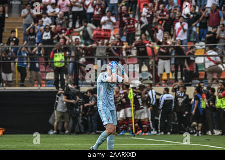 Lima, Peru. 23rd Nov, 2019. During Flamengo (BRA) vs River Plate (ARG), a match valid for the Copa Libertadores final, held at the Monumental Stadium, located in the city of Lima, Peru, on Saturday afternoon (23). Credit: Nayra Halm/FotoArena/Alamy Live News Stock Photo
