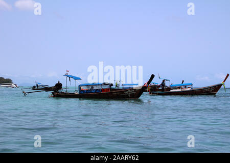 Longtail boat Ko Phi Phi Thailand Stock Photo