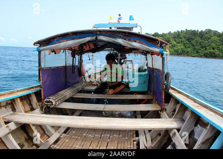 Longtail boat Ko Phi Phi Thailand Stock Photo