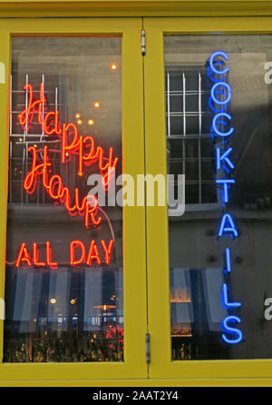 Drinking encouraged by happy hours and all day drinking, all day cocktails Stock Photo