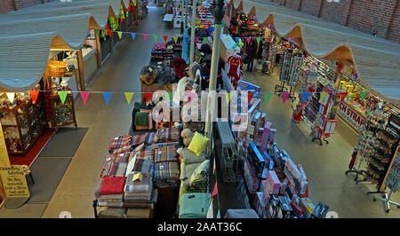 Inside Newtown Market, Market Street, Newtown, Powys, Wales, SY16 2PQ Stock Photo