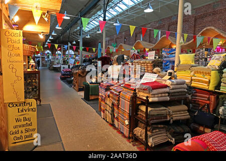 Inside Newtown Market, Market Street, Newtown, Powys, Wales, SY16 2PQ Stock Photo