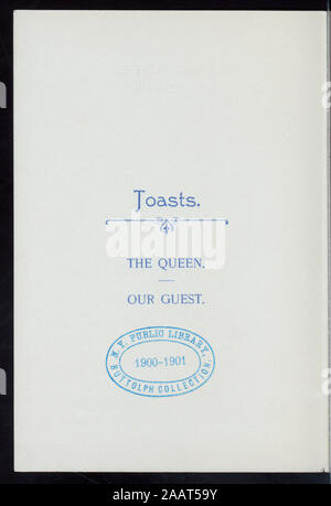 A farewell dinner for Lieutenant F.W. Mann, an officer in the ...