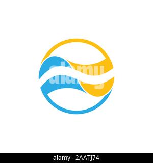 circle curves wavy symbol logo vector Stock Vector Image & Art - Alamy