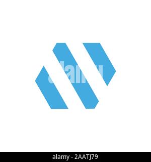 stripes hexagon simple geometric logo vector Stock Vector