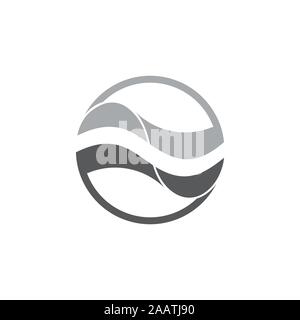 curves circle wavy shape geometric logo vector Stock Vector Image & Art ...