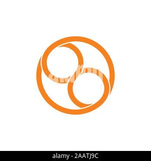 circle infinity lines overlapping logo vector Stock Vector