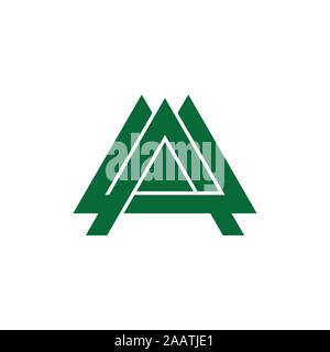 letter m mountain triangle geometric logo vector Stock Vector