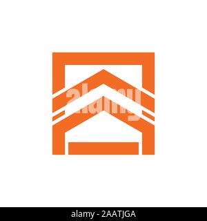 simple geometric roof simple logo vector Stock Vector