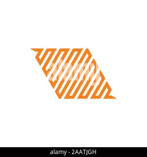 rectangle stripes geometric linear logo Stock Vector