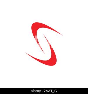 letter s opposite arrow logo vector Stock Vector