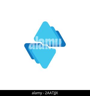 triangle gradient arrow vector Stock Vector