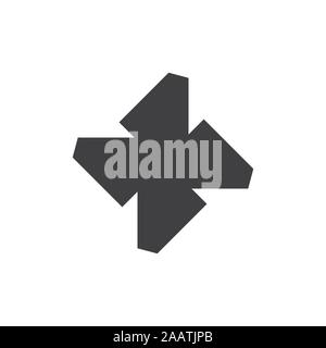 turbine fan simple geometric logo vector Stock Vector