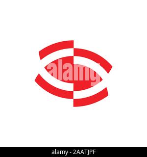 unseen eye simple geometric symbol vector Stock Vector
