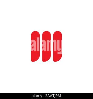 three stripes curves logo vector Stock Vector
