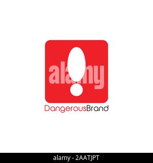 exclamation brand symbol logo vector Stock Vector