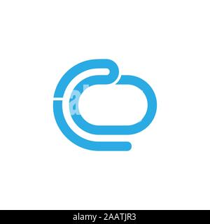 letter co line geometric logo vector Stock Vector