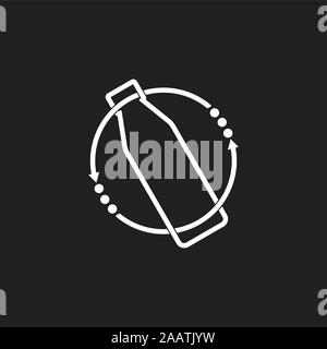 bottle recycle arrow circle sign symbol vector Stock Vector
