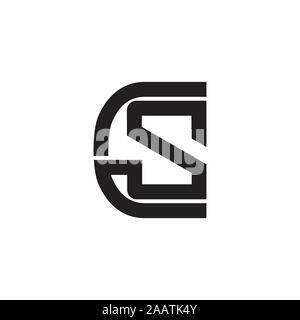 letter cs symbol geometric line logo vector Stock Vector