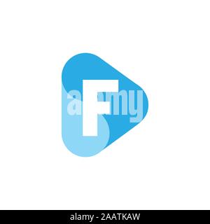letter f triangle drop water symbol design logo vector Stock Vector