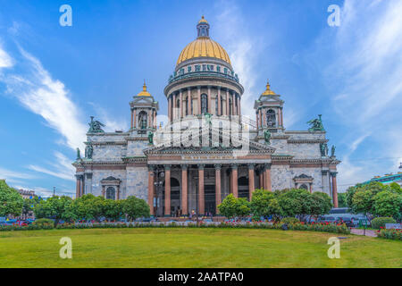 Saint Isaac's Cathedral exterior in St. Petersburg, Russia. Stock Photo