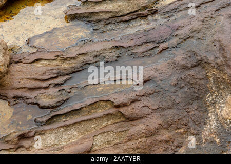 Abstract weathered light and dark brown Rock Pattern Stock Photo