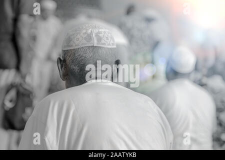 Old Muslim man praying Stock Photo