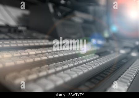 Broadcast studio video and audio switcher mixer Stock Photo