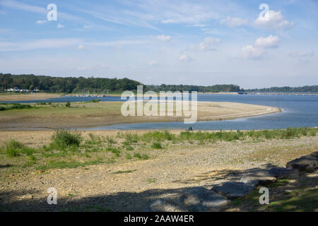 Scenic view of sea against sky during sunny day, Delecke, North Rhine Westphalia, Germany Stock Photo