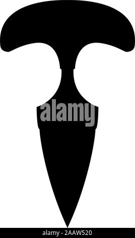 Knuckles knife icon black color vector illustration flat style simple image Stock Vector