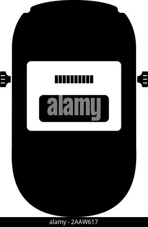Welding mask Welder face shield Individual protection icon black color vector illustration flat style simple image Stock Vector