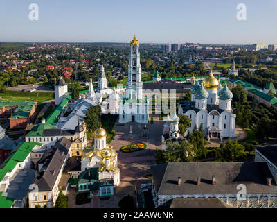 Trinity Lavra Of St. Sergius against clear sky in Sergiev Posad, Moscow, Russia Stock Photo