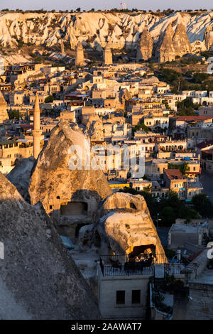 High angle view of cityscape in Göreme city, Cappadocia Stock Photo