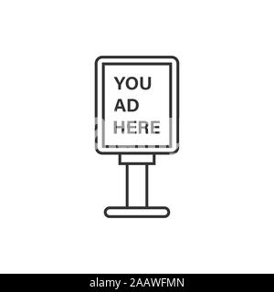 Ad City Billboard Icon Outline Style Stock Vector Art