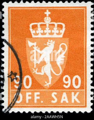 Postage stamp from Norway in the OFF. SAK I series issued in 1958