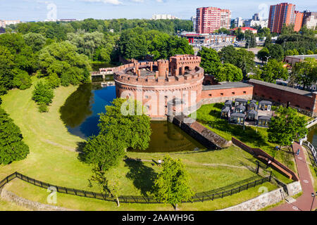 High angle view of Amber Museum set in fortress tower, Kaliningrad, Russia