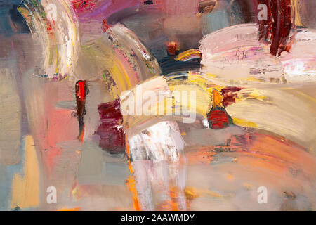 Abstract art background. Oil painting on canvas. Multicolored bright texture. Fragment of artwork. Stock Photo