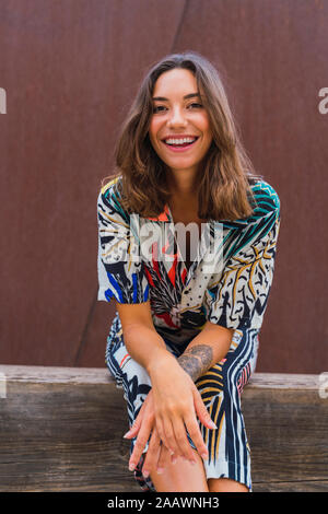 Portrait of laughing young woman Stock Photo