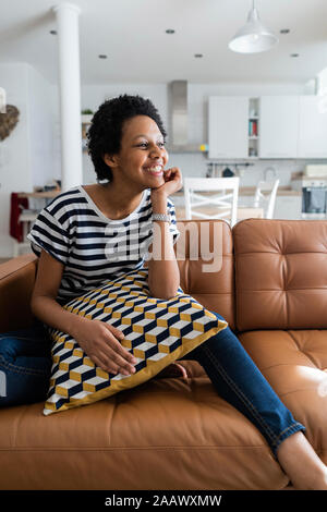 Young woman at home Stock Photo