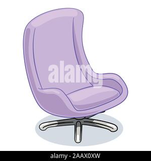 Office chair or Armchair isolate on white background. Furniture for interior in flat icon design. Vector Illustration. Stock Vector
