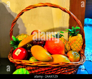 A basket of fruit at Phuket Mining Museum Kathu Phuket Thailand Asia Stock Photo