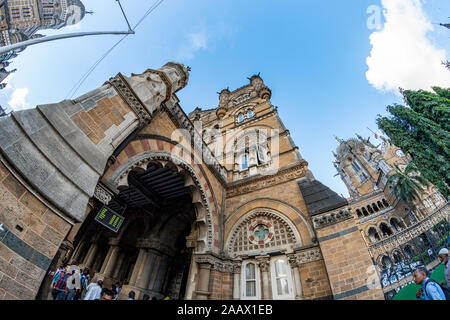 Mumbai Maharashtra India September 6 2019  Chhatrapati Shivaji Terminus formerly Victoria Terminus in Mumbai, India is a UNESCO World Heritage Site. Stock Photo